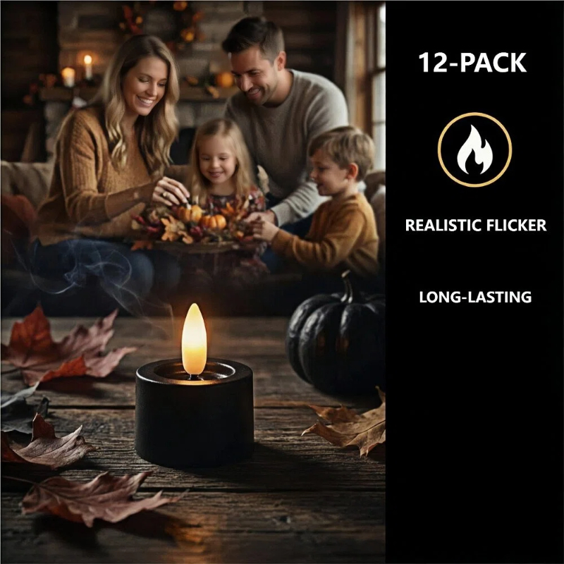 Simplelight Black Tea Lights Candles