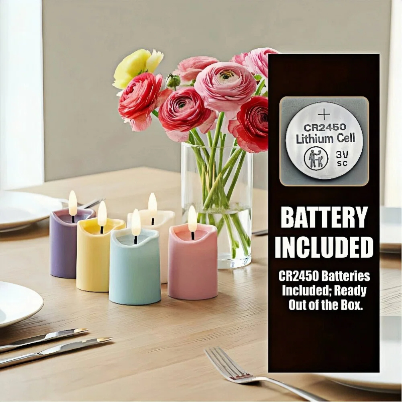 Simplelight Pastel Flameless Votive Candles with Timer