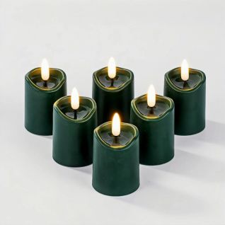 Simplelight Green Flameless Votive Candles with Timer