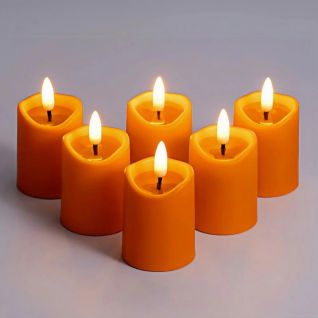 Simplelight Orange Flameless Votive Candles with Timer