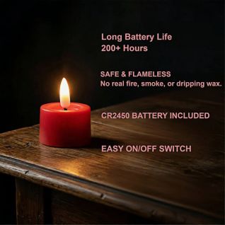 Simplelight Red Tea Lights Candles