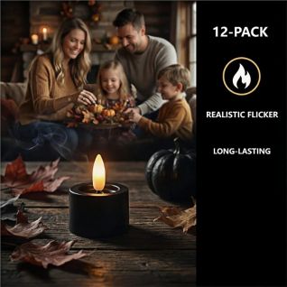Simplelight Black Tea Lights Candles