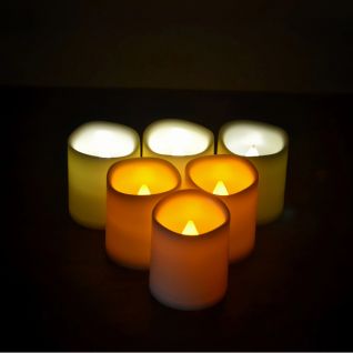 Simplelight Pack of 6 Votive Candles Battery Operated