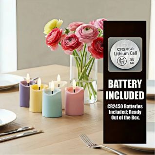 Simplelight Pastel Flameless Votive Candles with Timer